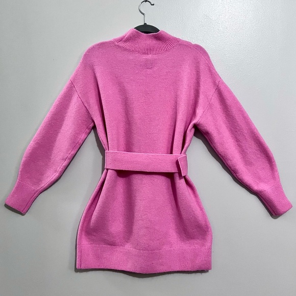 NWT Los Angeles Atelier & Other Stories Barbie Pink Knit Sweater Belted Dress - Picture 13 of 16